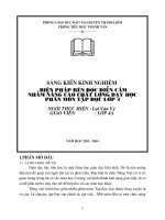 SKKN rèn đọc diễn cảm phân môn tập đọc cho học sinh lớp 4