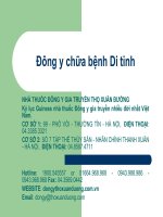 Đông y chữa bệnh di tinh