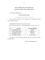 Nghiên cứu xác định các yếu tố rủi ro ảnh hưởng đến các dự án đầu tư bất động sản trên địa bàn quận bình tân 