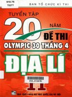 Tuyển tập 20 năm đề thi olympic 30 tháng 4 địa lý 11 phạm thị trâm
