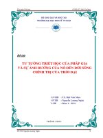 Tiểu luận triết học  tư tưởng triết học của pháp gia và sự ảnh hưởng của nó đến đời sống chính trị của thời đại