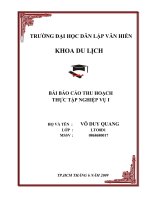 CHƯƠNG TRÌNH THỰC TẬP NGHIỆP VỤ I  TP.HCM – PHAN THIẾT – HÒN RƠM khoa du lịch