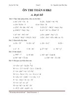 đề cương toán 8 kì 1 