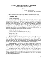 TỔ CHỨC hội NGHỊ dân CHỦ và đối THOẠI TRONG cơ sở TRƯỜNG học 