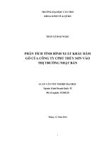 phân tích tình hình xuất khẩu dăm gỗ của công ty cpđt thúy sơn vào thị trường nhật bản