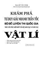 Khám Phá Tư Duy Giải Nhanh Thần Tốc Bộ Đề LTQG Vật Lí  Lê Văn Vinh