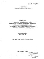 Nghiên cứu xây dựng quy trình sản xuất giống nhân tạo và nuôi thương phẩm điệp (chlamys nobills reeve, 1852), hải sâm