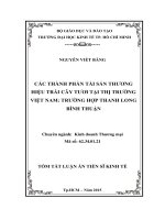 Các thành phần tài sản thương hiệu trái cây tươi tại thị trường việt nam trường hợp thanh long bình thuận (TT)
