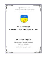 Khai thác tập mục lợi ích cao 