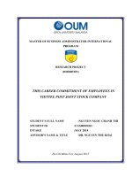 This career commitment of employees in viettel post joint stock company 