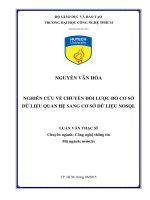 Nghiên cứu về chuyển đổi lược đồ cơ sở dữ liệu quan hệ sang cơ sở dữ liệu NOSQL 