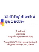 Vài cái đừng khi làm tin về nguy cơ sức khỏe