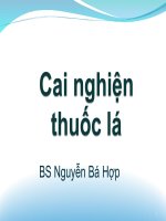 Phương pháp cai nghiện thuốc lá chống tái nghiện