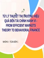 Đề tài từ lý thuyết thị trường hiệu quả đến tài chính hành vi ( 2013 w + sile ) 