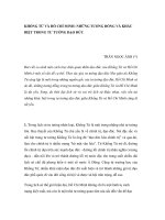 Đề tài triết học KHỔNG tử và hồ CHÍ MINH  NHỮNG TƯƠNG ĐỒNG và KHÁC BIỆT TRONG tư TƯỞNG đạo đức 