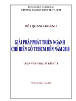 giải pháp phát triển ngành chế biến gỗ tp hcm đến năm 2010