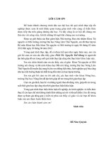 Báo cáo tốt nghiệp ngành khoa học môi trường  nghiên cứu mối quan hệ giữa sinh khối và phản xạ, phục vụ chuẩn đoán nhanh