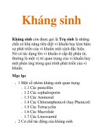 Tài liệu  kháng sinh 