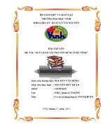 Bài tập lớn  suy giảm tài nguyên rừng ở hà tĩnh   đh vinh