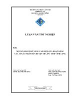 một số giải pháp nâng cao hiệu quả hoạt động của tòa án nhân dân huyện trà ôn tỉnh vĩnh long