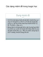 Các dạng mệnh đề trong loogic học 
