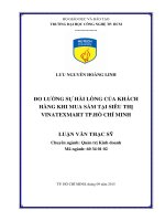 Đo lường sự hài lòng của khách hàng khi mua sắm tại siêu thị vinatexmart tp  hồ chí minh 