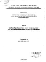 Khảo sát hướng công nghệ ưu tiên của một số ngành công nghiệp quan trọng 