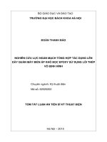 Nghiên cứu lực ngắn mạch tổng hợp tác dụng lên dây quấn máy biến áp khô bọc epoxy sử dụng lõi thép vô định hình (TT)