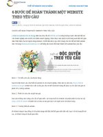 6 bước thiết kế website cho doanh nghiệp