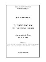 Tư tưởng giáo dục của FUKUZAWA YUKICHI 