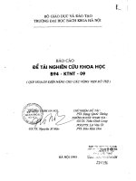 Báo cáo đề tài nghiên cứu khoa học b94 KTNT 09 quy hoạch điện năng cho các vùng ven đô thị