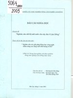 Nghiên cứu một số giải pháp khoa học công nghệ nhằm nâng cao năng suất chất lượng tơ kén   đề tài nhánh nghiên cứu chế độ tưới nước cho cây dâu ở lâm đồng