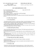 Bản kiểm điểm Đảng viên