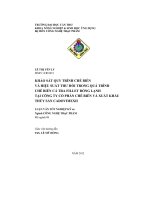 khỏa sát quy trình chế biên và hiệu suất thu hôi trong quá trình chế biến cá tra fillet đông lạnh tại công ty cổ phần chế biến và xuất khẩu thủy sản cadocimex ii 