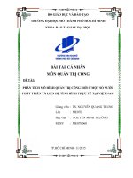 Phân tích mô hình quản trị công mới ở một số nước phát triển và liên hệ tình hình thực tế tại việt nam