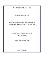 Phân tích chính sách hỗ trợ phát triển doanh nghiệp trên địa bàn tỉnh nghệ an (TT) 