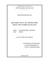 Điều khiển tối ưu quá trình đa biến trong công nghiệp lọc hóa dầu