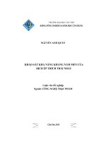 Khảo sát khả năng kháng nấm men của dịch ép trích trái nhàu 