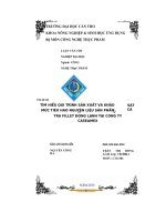 Tìm hiểu qui trình sản xuất và khảo sát mức tiêu hao nguyên liệu sản phẩm cá tra fillet đông lạnh tại công ty caseamex 