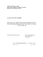 Khảo sát qui trình công nghệ chế biến gạo và các thiết bị trong sản xuất tại công ty lương thực long an 