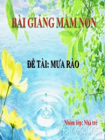 Bài giảng điện tử mầm non Lớp nhà trẻ đề tài Mưa rào