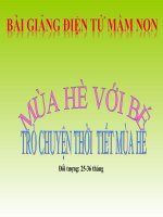Bài giảng điện tử đề tài Thời tiết mùa hè
