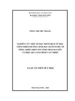 Nghiên cứu một số đặc điểm dịch tễ học viêm nhiễm dường sinh dục dưới ở phụ nữ nông thôn miền núi tỉnh Thái Nguyên và hiệu quả giải pháp can thiệp