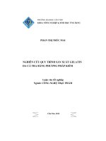 Nghiên cứu quy trình sản xuất gelatin da cá tra bằng phương pháp kiềm 