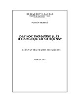 Dạy học thơ đường luật ở trung học cơ sở hiện nay  luận văn thạc sĩ ngữ văn