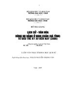 Lịch sử   văn hoá dòng họ đặng ở nghi xuân (hà tĩnh) từ đầu thế kỷ XV đến nay (2006)