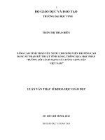 Nâng cao tinh thần yêu nước cho sinh viên trường cao đẳng sư phạm kỹ thuật vĩnh long thông qua học phần  đường lối cách