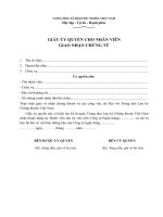 Mẫu giấy ủy quyền giao nhận chứng từ