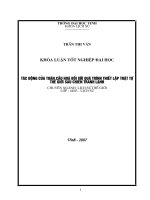 Tác động của toàn cầu hoá đối với quá trình thiết lập trật tự thế giới sau chiến tranh lạnh