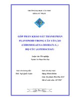 Góp phần khảo sát  thành phần flavonoid trong cây cỏ  lào   chromolaena odorata l , họ cúc asteraceae